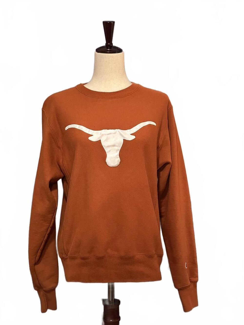 Champion Orange Longhorn Logo Sweatshirt Women’s Small